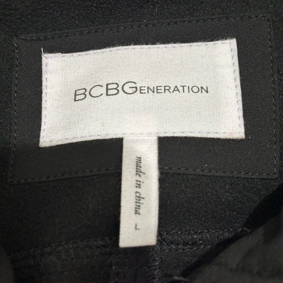 BCBGeneration Hooded Black Jacket Size Large - Picture 8 of 10